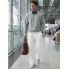 image:imageJMIERR Mens Baggy Loose Fit Raw Hem Sweatpants Casual Drawstring Pants Y2K Wide Leg Stretchy Pants with PocketsA White