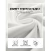 image:imageJMIERR Mens Baggy Loose Fit Raw Hem Sweatpants Casual Drawstring Pants Y2K Wide Leg Stretchy Pants with PocketsA White