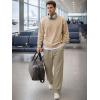 image:imageJMIERR Mens Baggy Loose Fit Raw Hem Sweatpants Casual Drawstring Pants Y2K Wide Leg Stretchy Pants with PocketsB Khaki