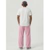 image:imageJMIERR Mens Baggy Loose Fit Raw Hem Sweatpants Casual Drawstring Pants Y2K Wide Leg Stretchy Pants with PocketsB Pink