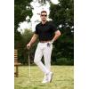 image:imageJMIERR Mens Textured Knit Polo Shirt Summer Short Sleeve Vacation Button Beach Knit Stretchy Golf Shirts0 Black
