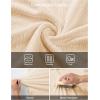 image:imageJMIERR Mens Textured Knit Polo Shirt Summer Short Sleeve Vacation Button Beach Knit Stretchy Golf ShirtsApricot