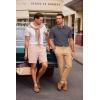 image:imageJMIERR Mens Textured Knit Polo Shirt Summer Short Sleeve Vacation Button Beach Knit Stretchy Golf ShirtsDark Grey