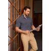 image:imageJMIERR Mens Textured Knit Polo Shirt Summer Short Sleeve Vacation Button Beach Knit Stretchy Golf ShirtsDark Grey