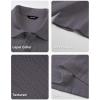 image:imageJMIERR Mens Textured Knit Polo Shirt Summer Short Sleeve Vacation Button Beach Knit Stretchy Golf ShirtsDark Grey