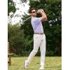 image:imageJMIERR Mens Textured Knit Polo Shirt Summer Short Sleeve Vacation Button Beach Knit Stretchy Golf ShirtsLight Purple