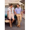 image:imageJMIERR Mens Textured Knit Polo Shirt Summer Short Sleeve Vacation Button Beach Knit Stretchy Golf ShirtsLight Purple