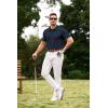 image:imageJMIERR Mens Textured Knit Polo Shirt Summer Short Sleeve Vacation Button Beach Knit Stretchy Golf ShirtsNavy Blue