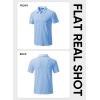 image:imageJMIERR Mens Textured Knit Polo Shirt Summer Short Sleeve Vacation Button Beach Knit Stretchy Golf ShirtsSapphire Blue