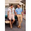 image:imageJMIERR Mens Textured Knit Polo Shirt Summer Short Sleeve Vacation Button Beach Knit Stretchy Golf ShirtsSapphire Blue