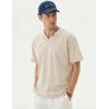 image:imageJMIERR Oversized T Shirts for Men Women Vintage Wash 100 Cotton V Neck Drop Shoulder Tee TopsBeige
