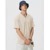 image:imageJMIERR Oversized T Shirts for Men Women Vintage Wash 100 Cotton V Neck Drop Shoulder Tee TopsBeige
