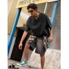 image:imageJMIERR Oversized T Shirts for Men Women Vintage Wash 100 Cotton V Neck Drop Shoulder Tee TopsBlack