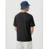 image:imageJMIERR Oversized T Shirts for Men Women Vintage Wash 100 Cotton V Neck Drop Shoulder Tee TopsBlack