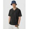image:imageJMIERR Oversized T Shirts for Men Women Vintage Wash 100 Cotton V Neck Drop Shoulder Tee TopsBlack
