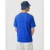 image:imageJMIERR Oversized T Shirts for Men Women Vintage Wash 100 Cotton V Neck Drop Shoulder Tee TopsBlue