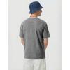 image:imageJMIERR Oversized T Shirts for Men Women Vintage Wash 100 Cotton V Neck Drop Shoulder Tee TopsGrey