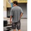 image:imageJMIERR Oversized T Shirts for Men Women Vintage Wash 100 Cotton V Neck Drop Shoulder Tee TopsGrey