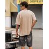 image:imageJMIERR Oversized T Shirts for Men Women Vintage Wash 100 Cotton V Neck Drop Shoulder Tee TopsKhaki