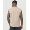 image:imageJMIERR Mens 100 Cotton Sleeveless Tank Tops Cut Off Muscle Gym T Shirts Casual Beach Loose Fit TeesApricot