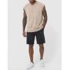 image:imageJMIERR Mens 100 Cotton Sleeveless Tank Tops Cut Off Muscle Gym T Shirts Casual Beach Loose Fit TeesApricot