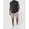 image:imageJMIERR Mens 100 Cotton Sleeveless Tank Tops Cut Off Muscle Gym T Shirts Casual Beach Loose Fit TeesBlack