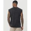 image:imageJMIERR Mens 100 Cotton Sleeveless Tank Tops Cut Off Muscle Gym T Shirts Casual Beach Loose Fit TeesBlack