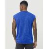 image:imageJMIERR Mens 100 Cotton Sleeveless Tank Tops Cut Off Muscle Gym T Shirts Casual Beach Loose Fit TeesBlue