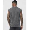 image:imageJMIERR Mens 100 Cotton Sleeveless Tank Tops Cut Off Muscle Gym T Shirts Casual Beach Loose Fit TeesGrey