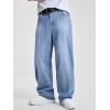 image:imageJMIERR Mens Baggy Jeans Wide Leg Skater Hip Hop Denim Pants Loose Fit StreetwearBeau Blue