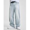 image:imageJMIERR Mens Baggy Jeans Wide Leg Skater Hip Hop Denim Pants Loose Fit StreetwearLight Blue