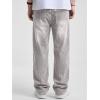 image:imageJMIERR Mens Baggy Jeans Wide Leg Skater Hip Hop Denim Pants Loose Fit StreetwearLight Grey