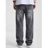 image:imageJMIERR Mens Baggy Jeans Wide Leg Skater Hip Hop Denim Pants Loose Fit StreetwearMedium Grey