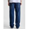image:imageJMIERR Mens Baggy Jeans Wide Leg Skater Hip Hop Denim Pants Loose Fit StreetwearNavy Blue