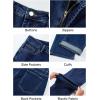 image:imageJMIERR Mens Baggy Jeans Wide Leg Skater Hip Hop Denim Pants Loose Fit StreetwearNavy Blue