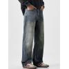 image:imageJMIERR Mens Baggy Jeans Wide Leg Skater Hip Hop Denim Pants Loose Fit StreetwearRetro Blue