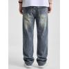 image:imageJMIERR Mens Baggy Jeans Wide Leg Skater Hip Hop Denim Pants Loose Fit StreetwearRetro Blue