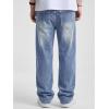 image:imageJMIERR Mens Baggy Jeans Wide Leg Skater Hip Hop Denim Pants Loose Fit StreetwearSky Blue