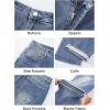 image:imageJMIERR Mens Baggy Jeans Wide Leg Skater Hip Hop Denim Pants Loose Fit StreetwearSky Blue