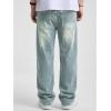 image:imageJMIERR Mens Baggy Jeans Wide Leg Skater Hip Hop Denim Pants Loose Fit StreetwearStone Blue