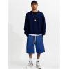 image:imageJMIERR 2026 Mens Baggy Sweat Shorts Lightweight Under Knee Casual Raw Hem Drawstring Y2K Shorts Loose Fit Gym ShortsBlue 3