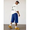 image:imageJMIERR 2026 Mens Baggy Sweat Shorts Lightweight Under Knee Casual Raw Hem Drawstring Y2K Shorts Loose Fit Gym ShortsBlue 3