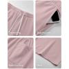 image:imageJMIERR 2026 Mens Baggy Sweat Shorts Lightweight Under Knee Casual Raw Hem Drawstring Y2K Shorts Loose Fit Gym ShortsPink