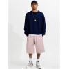 image:imageJMIERR 2026 Mens Baggy Sweat Shorts Lightweight Under Knee Casual Raw Hem Drawstring Y2K Shorts Loose Fit Gym ShortsPink