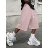 image:imageJMIERR 2026 Mens Baggy Sweat Shorts Lightweight Under Knee Casual Raw Hem Drawstring Y2K Shorts Loose Fit Gym ShortsPink