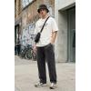 image:imageJMIERR Mens Baggy Sweatpants Wide Leg Acid Washed Cotton Casual PantsBlack