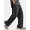 image:imageJMIERR Mens Baggy Sweatpants Wide Leg Acid Washed Cotton Casual PantsBlack