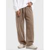 image:imageJMIERR Mens Baggy Sweatpants Wide Leg Acid Washed Cotton Casual PantsBrown