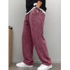 image:imageJMIERR Mens Baggy Sweatpants Wide Leg Acid Washed Cotton Casual PantsBurgundy