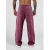 image:imageJMIERR Mens Baggy Sweatpants Wide Leg Acid Washed Cotton Casual PantsBurgundy